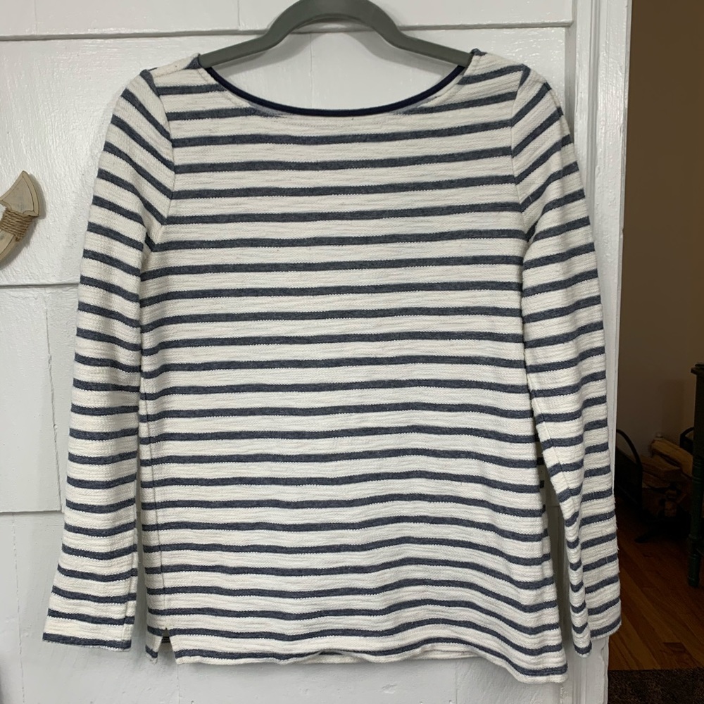 Lou & Grey boat neck textured top Size S